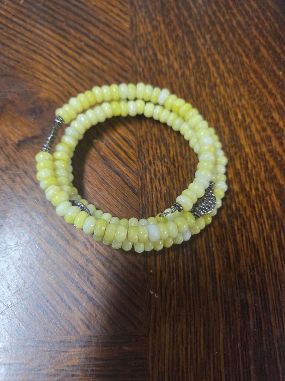 Yellow Beaded Wrap Bracelet - Unbranded